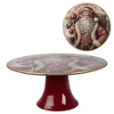 Cake stand Beige Red Ø 22x10 cm