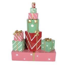[6PR6382] Decoratie van opgestapelde cadeautjes 28x12x36 cm