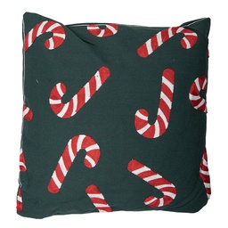 [KG023.137] Coussin rempli Vert Rouge Blanc 45x45x4 cm