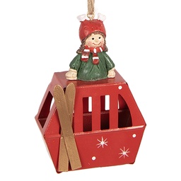 [66750] Decoratie hanger skilift 7x3x10 cm