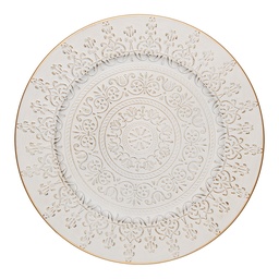 [65762] Plaque de fond Blanc Ø 33x1 cm