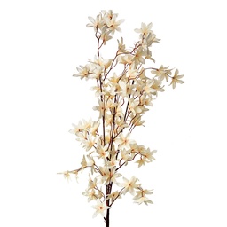 [5PL0136BE] Branche de décoration avec fleurs Beige 15x7x112 cm