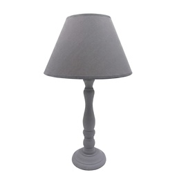 [6LMC0117] Lampe de table Gris 25x25x45 cm E27/max 1x40W