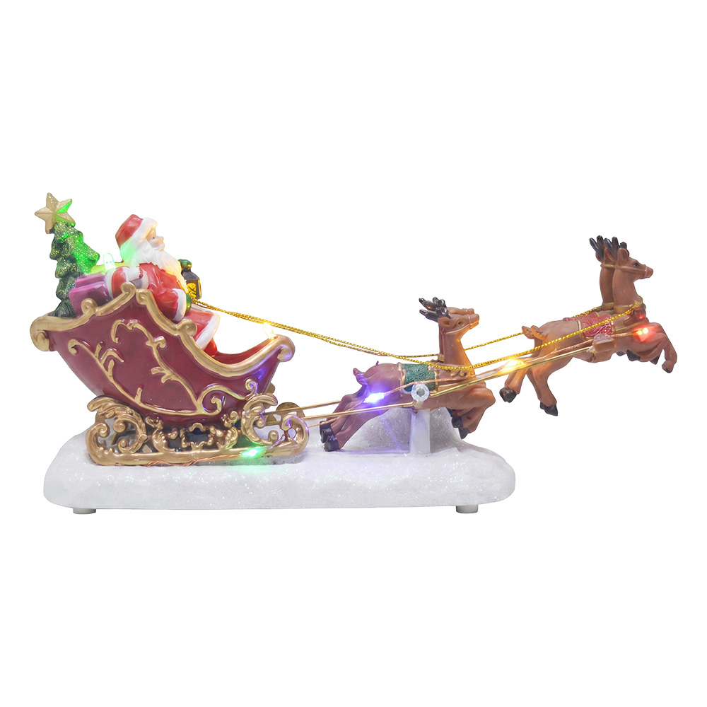 Clayre & Eef Statuetta di Babbo Natale Marrone Plastica