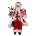 Décoration de Noël père Noël Rouge 16x8x28 cm