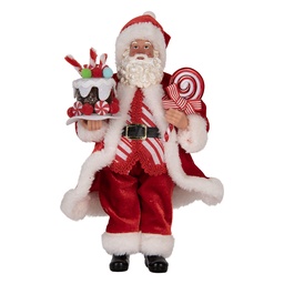 [66325] Decorazioni Natalizie Babbo Natale Rosso 16x8x28 cm