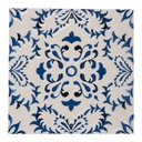 Clayre & Eef Onderzetters Pannen 15x15 cm Wit Blauw Keramiek