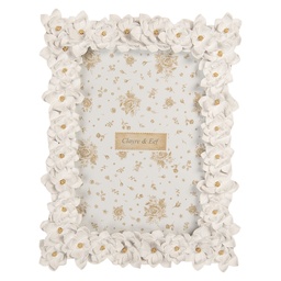 [2F1360M] Picture Frame White Gold colored 18x2x23 cm / 13x18 cm