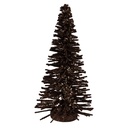 Dekoration Weihnachtsbaum Braun Goldfarbig Ø 14x25 cm