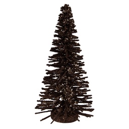 [66318CH] Decorazione Albero di Natale Marrone Color oro Ø 14x25 cm