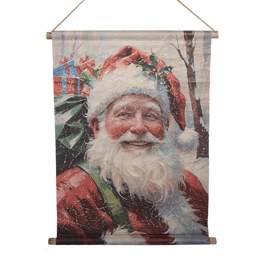 Wall chart Santa Claus Red White 55x3x75 cm