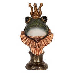 [6PR5566] Decorativa Busto Ranocchio Verde Color oro 12x11x22 cm