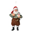 Decorazioni Natalizie Pendente Babbo Natale Rosso Bianco 9x6x17 cm