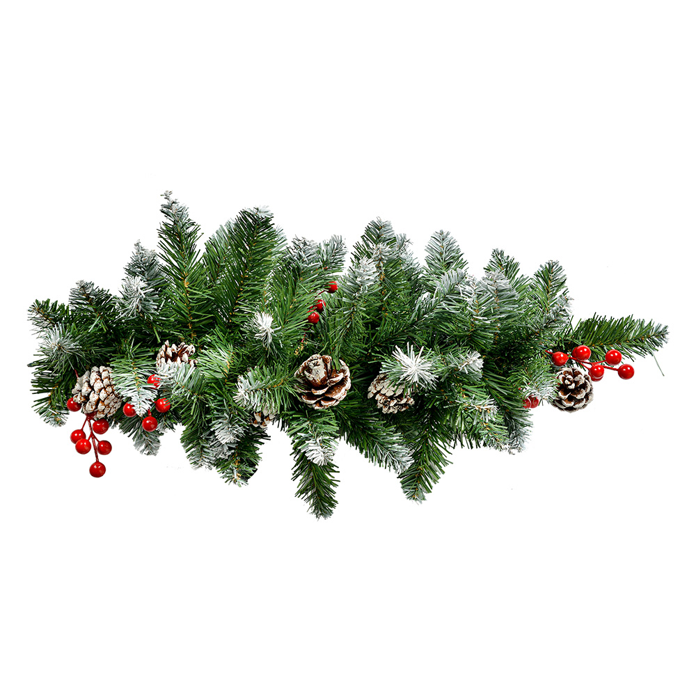 Christmas Decoration Artificial Branch Green Red 35x10x65 cm