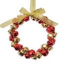 Deko Anhänger Kranz Rot Goldfarbig Ø 11x2 cm