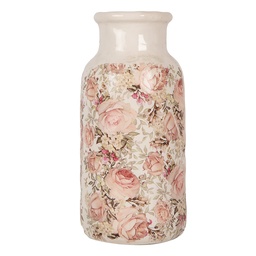 [6CE1930L] Vase Beige Pink Ø 15x32 cm