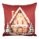 Housse de coussin Rouge Marron 45x45 cm