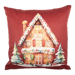 [KT021.429] Housse de coussin Rouge Marron 45x45 cm