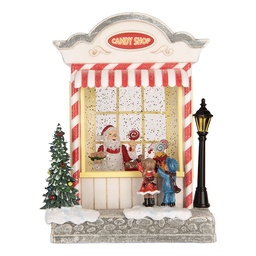 [6PR6176] Carillon Casa con LED Blanc Color argento 16x12x23 cm / 3xAA