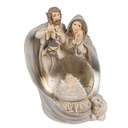 Snow globe Christmas Nativity Figures Grau, Beige 9x8x11 cm