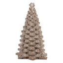 Decorazione Natalizie Albero di natale Marrone Bianco 15x15x25 cm