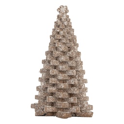 Clayre & Eef Decoration Christmas Tree 15x15x25 cm Brown Plastic