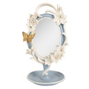 Miroir de table Bleu Blanc 16x14x27 cm