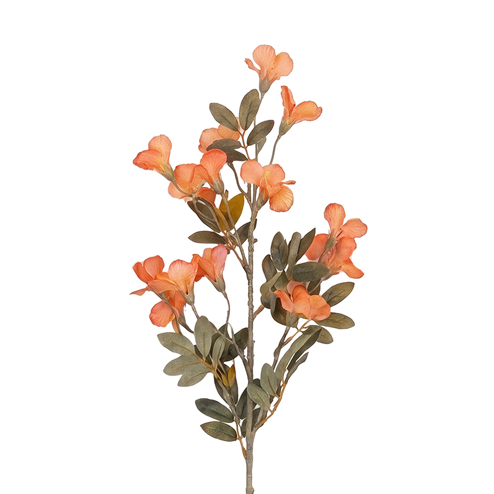 Decorazione ramo con fiori Arancio 100 cm