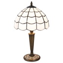 Lampada parete Tiffany Bianco, Marrone Ø 25x43 cm E27/max 1x40W