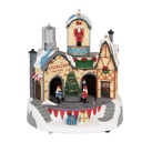 Decoration house with LED White Brown 20x17x23 cm / 3xAA