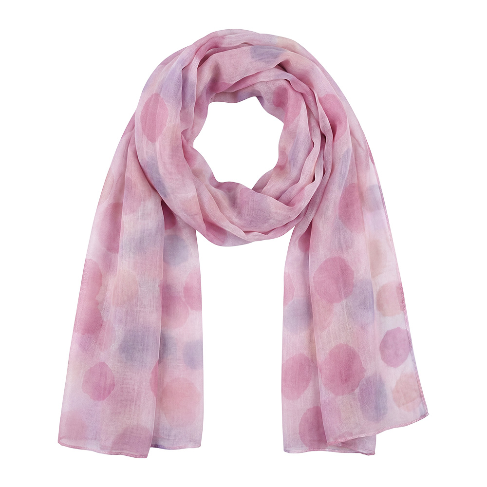 Clayre & Eef Gemusterter Damenschal Rosa Polyester