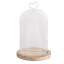 Glass Cloche Transparent Ø 12x19 cm