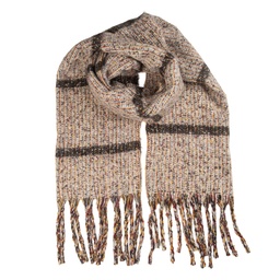 [JZSC0839BE] Scarf Women Beige 50x210 cm