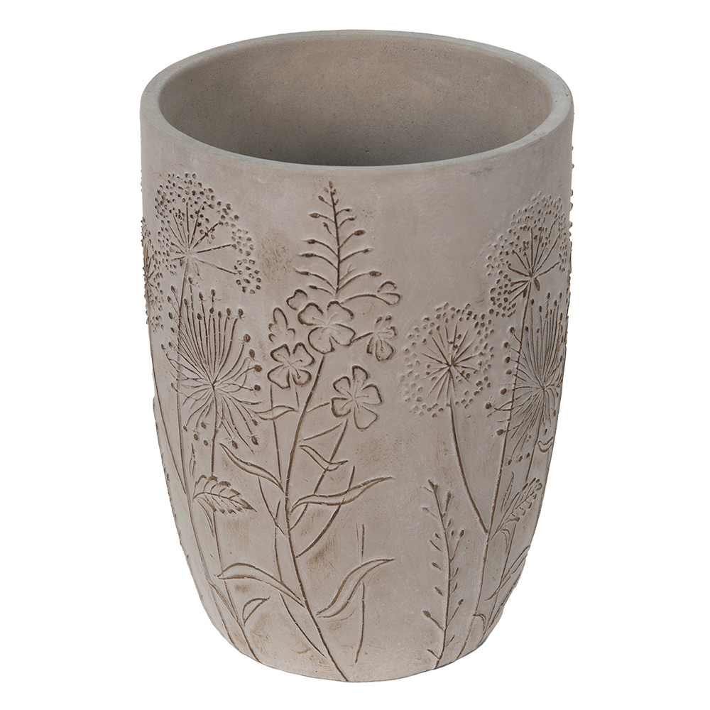 Pot de fleurs d'intérieur Gris, Beige Ø 18x25 cm