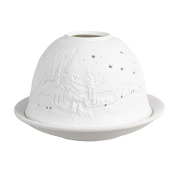 [6CE1814] Porte-lampes Blanc Ø 12x8 cm