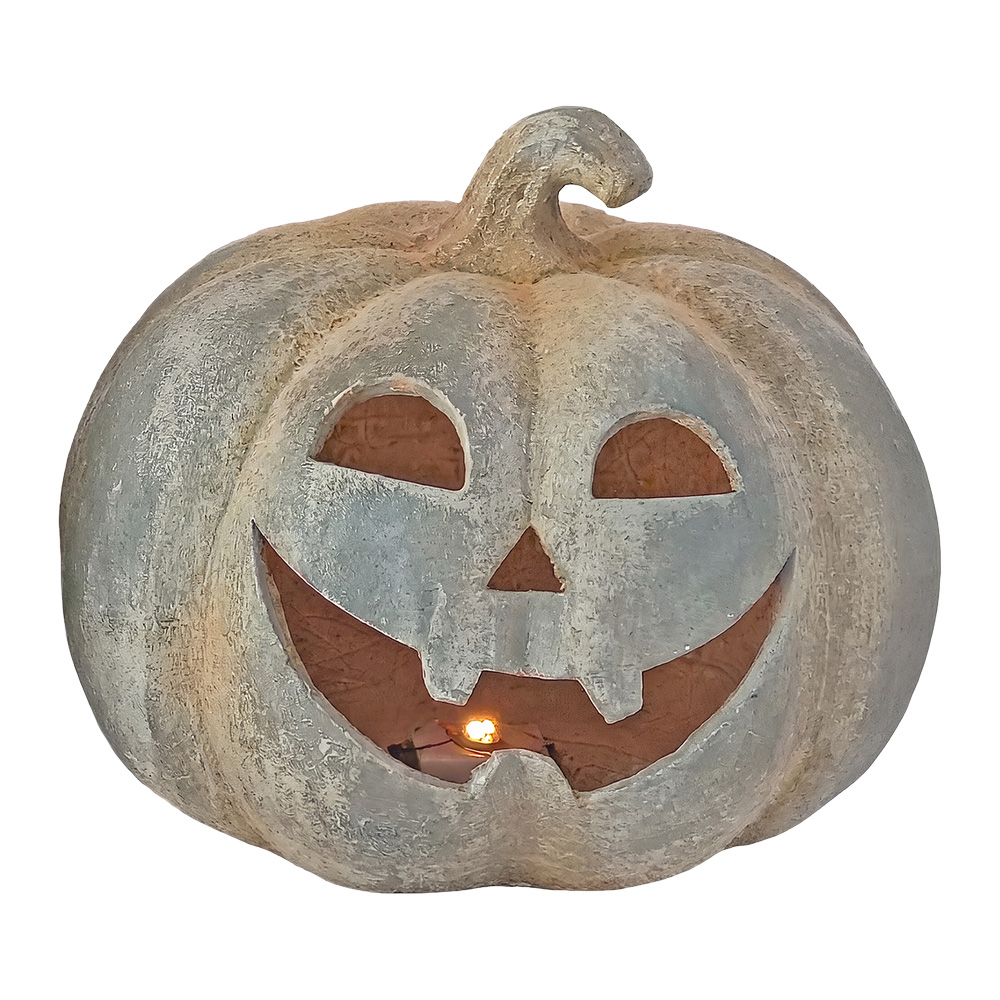 Decoration Pumpkin Grey Beige 38x35x32 cm