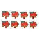 Pince à linge avec Locomotive (set 8) Rouge Vert 4x1x3 cm