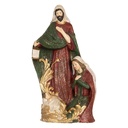 Décoration de Groupe de Noël Beige Rouge 15x10x27 cm