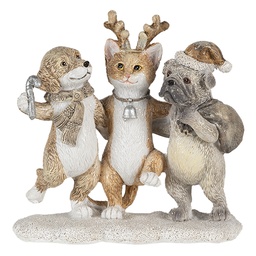 [6PR4633] Decoratie honden en kat 13x5x12 cm