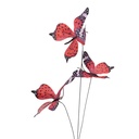 Decoration Branch with butterflies Red Purple 10x10x65 cm