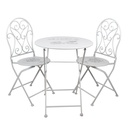 Ensemble Bistro Chaise Bistro (ensemble de 3 pièces) Blanc Ø 60x70 / 40x40x92 cm (2)