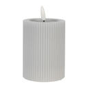 Candle with LED Grey Ø 8x13 cm / 2xAA