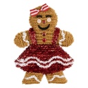 Dekoration Lebkuchenmännchen Braun Rot 22x4x28 cm