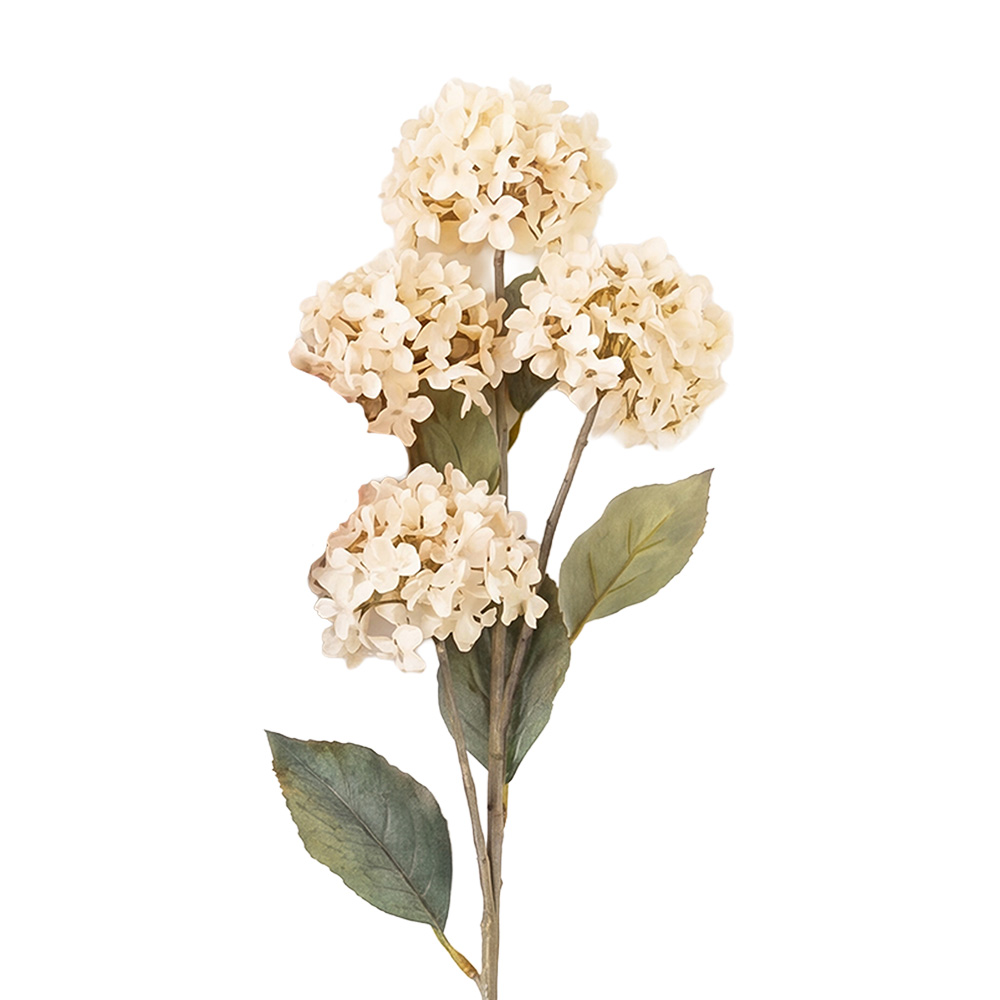 Dekorativer Zweig mit Blumen Weiß 70 cm
