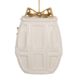 [6CE2433] Ciondolo di decorazione Sciovia Bianco 5x4x11 cm