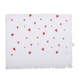 [CTFAS-1] Serviette d'invité Blanc Rouge 40x66 cm