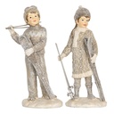 Weihnachtsdekoration Kinder 2er Set Grau 8x5x15 cm