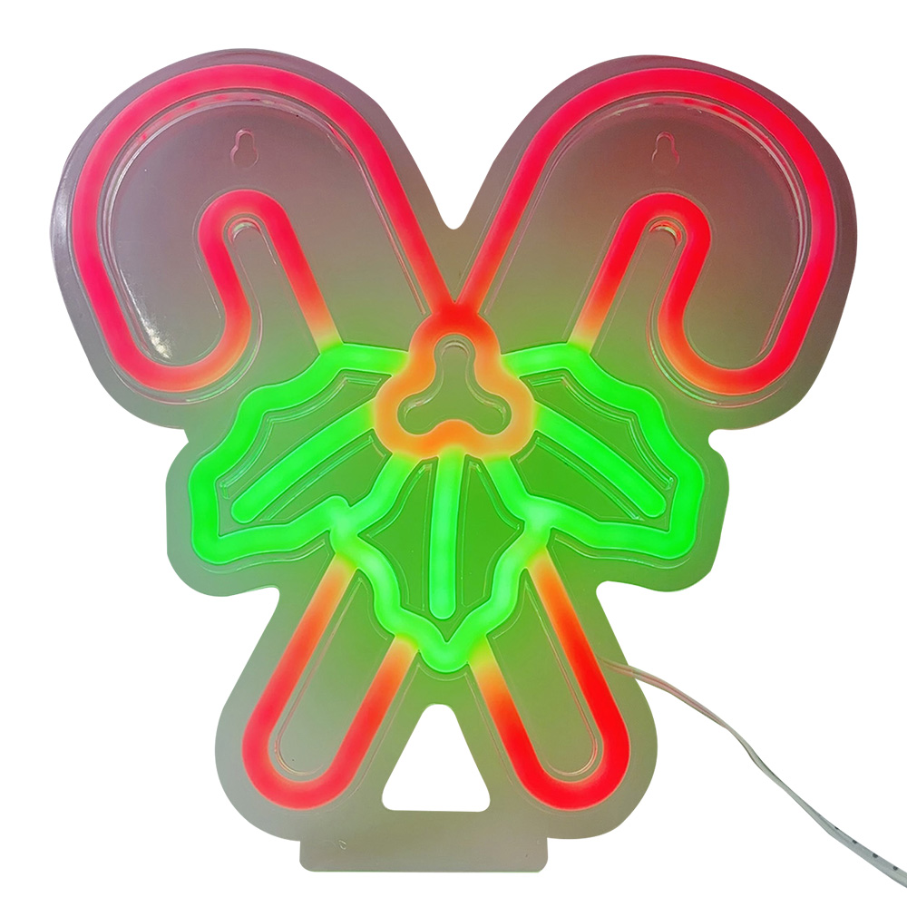 Wandlamp neon Candy Cane 25x2x25 cm