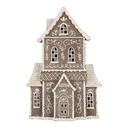 Decoration House with LED Brown White 23x11x33 cm