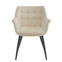 Dining Chairs Beige Black 63x62x80 cm